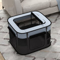 Load image into Gallery viewer, Dog Pen, Pet Playpen, Portable Foldable Dog Cat Playpen Soft Pet Cage with Storage Bag for Puppies, Rabbits, Kittens, Guinea Pigs, 74 x 60 x 45cm - Grey