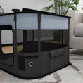 Load image into Gallery viewer, Dog Pen, Pet Playpen, Portable Foldable Dog Cat Playpen Soft Pet Cage with Storage Bag for Puppies, Rabbits, Kittens, Guinea Pigs, 74 x 60 x 45cm - Grey