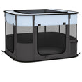 Load image into Gallery viewer, Dog Pen, Pet Playpen, Portable Foldable Dog Cat Playpen Soft Pet Cage with Storage Bag for Puppies, Rabbits, Kittens, Guinea Pigs, 74 x 60 x 45cm - Grey
