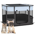 Load image into Gallery viewer, Dog Pen, Pet Playpen, Portable Foldable Dog Cat Playpen Soft Pet Cage with Storage Bag for Puppies, Rabbits, Kittens, Guinea Pigs, 74 x 60 x 45cm - Grey