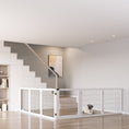 Load image into Gallery viewer, Freestanding Pet Gate, 6 Panel Foldable Playpen, Wooden Dog Gate with 2 Support Feet, for Stairs, Doorway - White