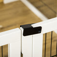 Load image into Gallery viewer, PawHut Wooden Dog Gate, 170" Freestanding Pet Gate, 6-Panel Foldable Dog Safety Barrier with 2 Support Feet for House Doorway Stairs, Small and Medium Dogs, White