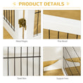 Load image into Gallery viewer, Wooden Pet Gate, Dog Safety Barrier, Freestanding Foldable Fence, w/ 6 Panels, 2 Support Feet, for House Doorway Stairs, Small & Medium Dogs, White
