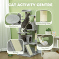 Load image into Gallery viewer, 54" Cat Tree, Cat Tower for Indoor Cats with Scratching Posts, Cat Condos, Bed, Platforms, Ramp, Toy Ball, Cat Activity Center, Light Grey