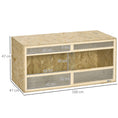 Load image into Gallery viewer, Reptile Terrarium Vivarium Habitat w/ Transparent Sliding Doors, Breathable Mesh, for Lizards, Horned Frogs, Snakes and Chameleons, 100 x 47 x 47cm