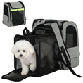 Load image into Gallery viewer, Dog Carrier Backpack Expandable, Breathable Pet Carrier Bag for Small Puppy Cat with Reflective Strip and 5 Pockets, for Travel Hiking Walking Camping, Light Grey