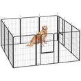 Load image into Gallery viewer, Dog Pen, 12 Panel Puppy Pen, Steel Dog Playpen, for Medium Breeds, 100cm Tall, Black