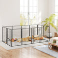 Load image into Gallery viewer, Dog Pen, 12 Panel Puppy Pen, Steel Dog Playpen, for Medium Breeds, 100cm Tall, Black