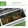 Load image into Gallery viewer, Wooden Chicken Coop with Run for 1-2 Chickens, Hen House with Nesting Box, Removable Tray, Fence, Outdoor Poultry Cage, 68" x 59" x 42" , Gray