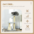 Load image into Gallery viewer, Cat Tree Tower for Indoor Cats, 28 Inches Climbing Activity Center w/ Sisal Scratching Post, Pad, Arc Perch, Hanging Ball, Toy, Light Grey and Cream White