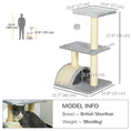 Load image into Gallery viewer, Cat Tree Tower for Indoor Cats, 28 Inches Climbing Activity Center w/ Sisal Scratching Post, Pad, Arc Perch, Hanging Ball, Toy, Light Grey and Cream White