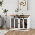 Load image into Gallery viewer, Dog Crate Furniture for Large Dog, Double Dog Cage for Small Dogs with Divider, Sliding Doors - White