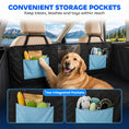 Load image into Gallery viewer, Dog Car Seat Cover, Waterproof Dog Travel Hammock with Non-Slip & Anti-Scratch Surface, Mesh Window and Pockets, Foldable Back Seat Cover for Cars, Trucks and SUVs, Blue