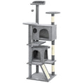 Load image into Gallery viewer, 63" Cat Tree, Cat Tower for Indoor Cats with Scratching Posts, Cat Condos, Bed, Platforms, Ramp, Toy Ball, Cat Activity Center, Light Grey