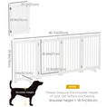 Load image into Gallery viewer, 30"H Foldable Dog Gate with Door, 4 Panels Freestanding Pet Gate Barriers Indoor with Support Feet, Puppy Fence for Dogs, White