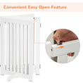 Load image into Gallery viewer, 30"H Foldable Dog Gate with Door, 4 Panels Freestanding Pet Gate Barriers Indoor with Support Feet, Puppy Fence for Dogs, White