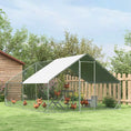 Load image into Gallery viewer, Chicken Run Galvanised Walk-in Chicken Coop Hen Poultry House Cage Rabbit Hutch Pet Playpen Garden w/ Water-Resist Cover, 3 x 4 x 2m