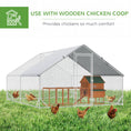 Load image into Gallery viewer, PawHut Large Chicken Coop Metal Chicken Run with Waterproof and Anti-UV Cover, Spire Shaped Walk in Fence Cage Hen House for Outdoor and Yard Farm Use, 1" Tube Diameter, 9.8' x 13.1' x 6.6'