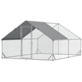 Load image into Gallery viewer, Metal Chicken Coop, Walk-in Large Chicken Run, Poultry Cage for Backyard Hen, Duck, Rabbit with Water- and UV-Protection Cover, for 8-12 Chickens, 9.8' x 13.1' x 6.6'