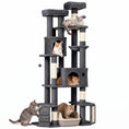 Load image into Gallery viewer, Extra Large Cat Tree Tower with Dual Baseboard, 79-Inch Heavy Duty Cat Tree for Indoor Large Adult Big Kittens with 5 Scratching Posts, 2 Condos, 2 Top Perches, Hammock, Self-Grooming Brush