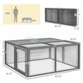 Load image into Gallery viewer, Rabbit Hutch, Folding Portable Wooden Bunny Cage with Openable Top, for 2-3 Rabbits, Small Animals, Guinea Pig Cage Small Chicken Coop for Outdoor, Garden - Gray