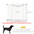 Load image into Gallery viewer, 29"-37" Wide Dog Gate with Door, Pressure Fit, Auto Close, Double Locking for Doorways Hallways Stairs, 31" Tall, White