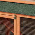 Load image into Gallery viewer, Rabbit Hutch Outdoor, 2 Tier Guinea Pig Hutch with Run, Ramp, Slide-out Tray, Asphalt Roof, 150 x 45 x 85cm