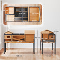 Load image into Gallery viewer, Tortoise House with 2 Rooms, Wooden Reptile Enclosure Habitat with Clear Windows, Ramps, Openable Top, Built-in Tray, with Stand Legs for Indoor Use, Yellow
