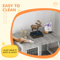 Load image into Gallery viewer, Dog Crate Furniture, Side End Table, Indoor Dog Kennel with Soft Washable Cushion, Wire Mesh, Large Top, for Large Dogs, 106 x 74 x 81.5, Grey