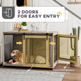 Load image into Gallery viewer, Dog Crate Furniture, Dog Cage End Table with Sliding Door, Pet Kennel for Extra Large Breeds, 118 x 75.5 x 82cm, Walnut Brown