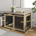Load image into Gallery viewer, Dog Crate Furniture, Dog Cage End Table with Sliding Door, Pet Kennel for Extra Large Breeds, 118 x 75.5 x 82cm, Walnut Brown