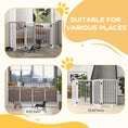 Load image into Gallery viewer, Free Standing Pet Gate, Foldable Dog Gates with 2 Support Feet, 4 Panels for Doorway Stairs, 30" High Wooden Pet Fence for Small Medium Dogs, Indoor Use, White
