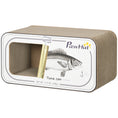 Load image into Gallery viewer, Cat Scratching Board, 2 in 1 Cat Scratcher Cardboard with Catnip, Canned Tuna Design Cat House for Indoor Kitty, Cream White