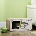 Load image into Gallery viewer, Cat Scratching Board, 2 in 1 Cat Scratcher Cardboard with Catnip, Canned Tuna Design Cat House for Indoor Kitty, Cream White