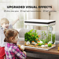 Load image into Gallery viewer, Fish Tank, 26L Glass Aquarium with Filter System, LED Lights, Water Pump, Betta Fish Tank for Goldfish, Shrimps, White