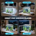 Load image into Gallery viewer, Fish Tank, 26L Glass Aquarium with Filter System, LED Lights, Water Pump, Betta Fish Tank for Goldfish, Shrimps, White