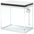 Load image into Gallery viewer, Fish Tank, 26L Glass Aquarium with Filter System, LED Lights, Water Pump, Betta Fish Tank for Goldfish, Shrimps, White