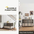 Load image into Gallery viewer, PawHut Dog Crate Furniture, Decorative Dog Kennel Indoor End Table with Double Doors, Multi-Purpose Pet Crate for Small to Large Dogs up to 88 lbs. , 46" , Walnut Wood Finish