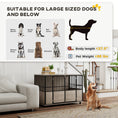 Load image into Gallery viewer, PawHut Dog Crate Furniture, Decorative Dog Kennel Indoor End Table with Double Doors, Multi-Purpose Pet Crate for Small to Large Dogs up to 88 lbs. , 46" , Walnut Wood Finish