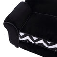 Load image into Gallery viewer, Dog Sofa Bed for XS-Sized Dogs, Cat Sofa with Soft Cushion, Pet Chair Lounge with Washable Cover, Removable Legs, Wooden Frame - Black