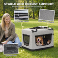 Load image into Gallery viewer, Pet Carrier Bag, Soft-Sided Dog Carrier with Security Buckle Strap, Washable Cushion and Folded Bowl, Lightweight Pet Travel Bag for Small to Large Dogs, Light Grey