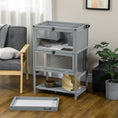 Load image into Gallery viewer, Wooden Hamster Cage with Storage Shelf, Large Rat Mouse Habitat Including Seesaw, Small Animal Cage with Sliding Tray, Wide Ramp for Racing, Running Wheel, 35.5" H
