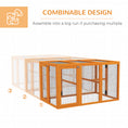 Load image into Gallery viewer, Wooden Chicken Run Hen Coop House Combinable Design Outdoor Use with Perches, for 1-3 Chickens, Ducks, 140 x 84 x 80cm