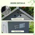 Load image into Gallery viewer, PawHut Duck Coop, Wooden Duck House, Outdoor Small Animal House with Openable Roof, Double Doors, Removable Base for 1-3 Ducks, Light Gray