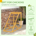 Load image into Gallery viewer, PawHut Chicken Activity Play for Healthy & Happy Animals, Swing Set with Chicken Perches & Hen Ladder, Chicken Coop Toy, Yellow