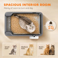 Charger l'image dans la visionneuse de la galerie, 22.8"x14.6"x11.8" Stainless Steel Sifting Litter Box, Sifting Stainless Steel Litter Box for Pine Pellets, High Sided, Anti-Leakage, Less Tracking, Includes Scoop & 10 Pads
