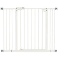 Charger l'image dans la visionneuse de la galerie, 29"-39" Wide Pet Gate with Door Dog Gate and Barrier Indoor for Stairs, 30 Inch Tall Pressure-Mounted Safety Gate, White