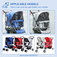 Load image into Gallery viewer, Dog Stroller Rain Cover, Cover for Dog Pram Stroller Buggy w/ Rear Side Entry