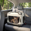 Charger l'image dans la visionneuse de la galerie, Pet Carrier Bag, Soft-Sided Dog Carrier for Small Dogs, Portable Pet Travel Bag with Security Buckle Strap, Mesh Windows, Washable Cushion and Bowl, Light Grey
