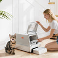 Load image into Gallery viewer, XL Stainless Steel Litter Box with Lid, Extra Large Enclosed Cat Litter Box for Big Cats with Flip Cover, Scoop, Pedal, Deodorizer, Leak-Proof, Odor-Resistant, Easy Cleaning